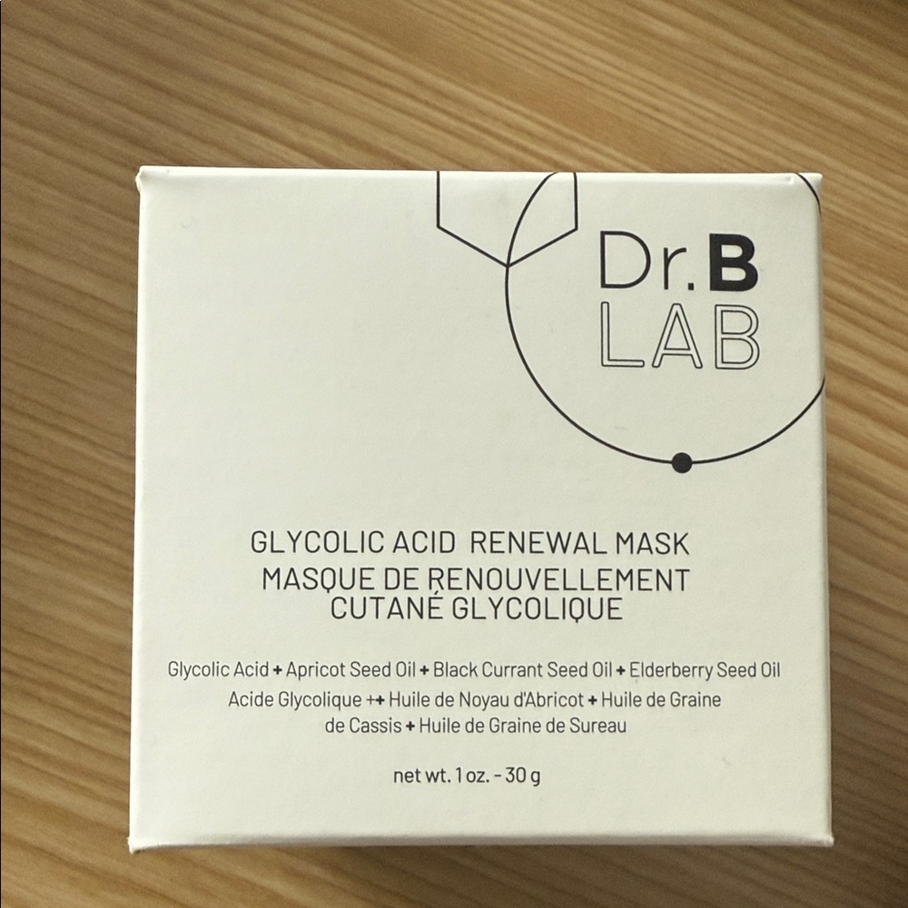 Dr. B Lab Glycolic Acid Renewal Mask 1oz Refines Skin Texture - NEW IN BOX***